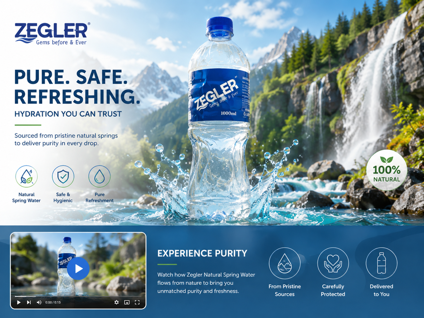 ZEGLER — Pure. Safe. Refreshing. Experience Purity.